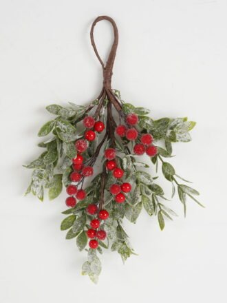 Artificial Flower 15*15*31CM tiny leaf and berry in pp pot GS-66222056 Christmas Item 3,000+ sqm showroom with thousands of artificial flowers, plants & trees ready for global sourcing.