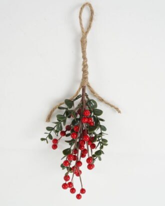 Artificial Flower 8*6*30CM tiny leaf and berry teardrop GS-66222058 Christmas Item YeahFlower is one of Chinese leading OEM manufacturers and exporters , supplying the silk flowers, wholesale artificial trees
