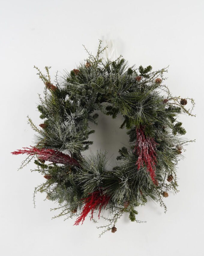 Artificial Plant 70*70*10cm Pine wreath GS-27922170 Christmas Item YeahFlower is one of Chinese leading OEM manufacturers and exporters , supplying the silk flowers, wholesale artificial trees