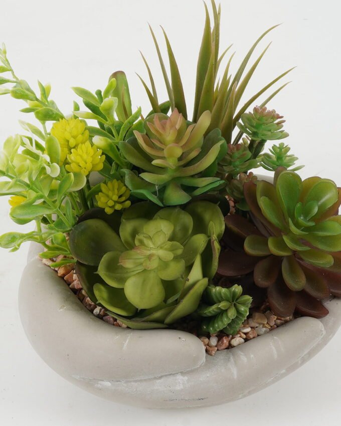 Artificial succulent 16*16*17cm Artificial succulent in Cement pot GS-51722168 Succulent YeahFlower is one of Chinese leading OEM manufacturers and exporters , supplying the silk flowers, wholesale artificial trees
