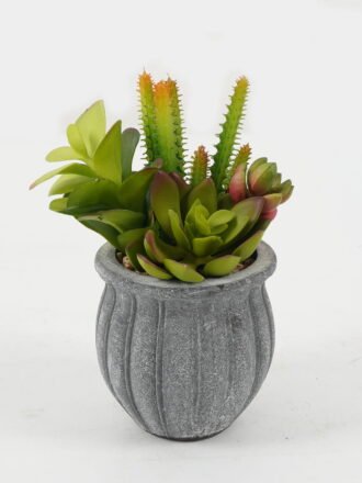 Artificial succulent 18*18*20cm Artificial succulent in Cement pot GS-51722179 Succulent 3,000+ sqm showroom with thousands of artificial flowers, plants & trees ready for global sourcing.