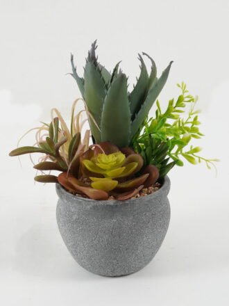 Artificial succulent 17*17*21cm Artificial succulent in Cement pot GS-51722180 Succulent 3,000+ sqm showroom with thousands of artificial flowers, plants & trees ready for global sourcing.