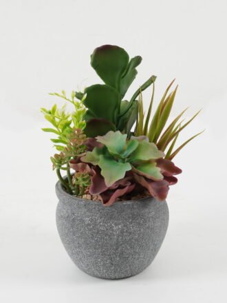 Artificial succulent 9*9*18cm lavender in ceramic pot GS-51722155 Succulent 3,000+ sqm showroom with thousands of artificial flowers, plants & trees ready for global sourcing.