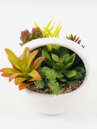 Artificial succulent 9*9*18cm lavender in ceramic pot GS-51722155 Succulent 3,000+ sqm showroom with thousands of artificial flowers, plants & trees ready for global sourcing.