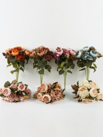 Artificial Flower 20*20*23cm Chrysanthemum *5 bush GS-31722001-R1 Flowers Bush 3,000+ sqm showroom with thousands of artificial flowers, plants & trees ready for global sourcing.