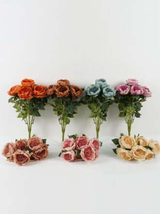 Artificial Flower 58cm Flower bush *7 GS-38022007 Flowers Bush 3,000+ sqm showroom with thousands of artificial flowers, plants & trees ready for global sourcing.