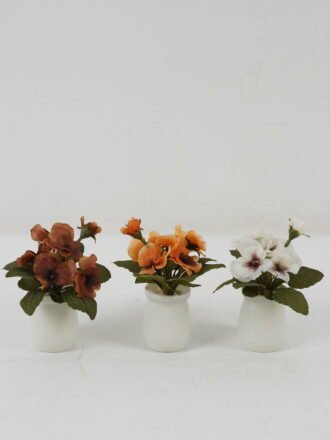 Artificial Flower 18*18*19cm Chrysanthemum in glass GS-16822073-W1 Potted Flowers&Plants 3,000+ sqm showroom with thousands of artificial flowers, plants & trees ready for global sourcing.