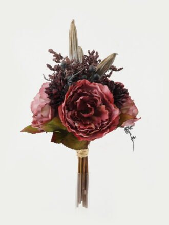 Artificial Flower 22*22*38cm Peony okra bush GS-27922209 Bouquet 3,000+ sqm showroom with thousands of artificial flowers, plants & trees ready for global sourcing.