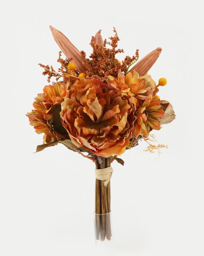 Artificial Flower 22*22*38cm Peony okra bush GS-27922209-P1 Bouquet YeahFlower is one of Chinese leading OEM manufacturers and exporters , supplying the silk flowers, wholesale artificial trees