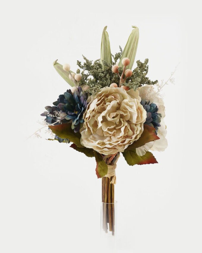 Artificial Flower 22*22*38cm Peony okra bush GS-27922209 Bouquet YeahFlower is one of Chinese leading OEM manufacturers and exporters , supplying the silk flowers, wholesale artificial trees