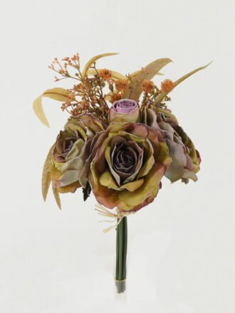 Artificial Flower 25*25*32cm Rosebud *8 bush GS-25822022 Bouquet 3,000+ sqm showroom with thousands of artificial flowers, plants & trees ready for global sourcing.