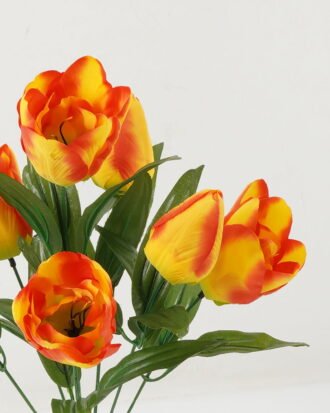 Artificial Flower 28*28*42cm Tulipa *7 bush GS-05522092-O1 Flowers Bush YeahFlower is one of Chinese leading OEM manufacturers and exporters , supplying the silk flowers, wholesale artificial trees