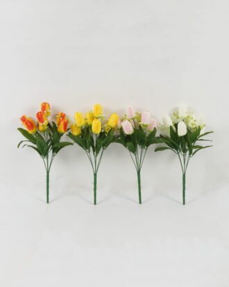 Artificial Flower 28*28*42cm Tulipa *7 bush GS-05522093 Flowers Bush YeahFlower is one of Chinese leading OEM manufacturers and exporters , supplying the silk flowers, wholesale artificial trees