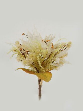 Artificial Flower 22*22*38cm Peony okra bush GS-27922209 Bouquet 3,000+ sqm showroom with thousands of artificial flowers, plants & trees ready for global sourcing.