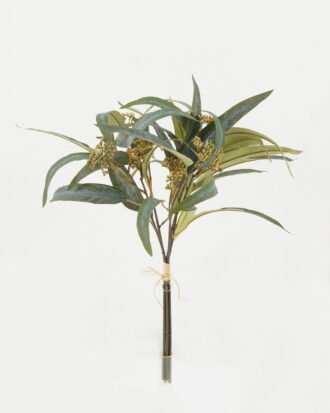 Artificial Plant 33*33*39cm Eucalyptus leaf *5 bush GS-25822018-G1 Bouquet YeahFlower is one of Chinese leading OEM manufacturers and exporters , supplying the silk flowers, wholesale artificial trees