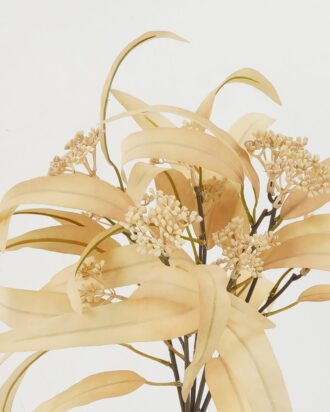 Artificial Plant 33*33*39cm Eucalyptus leaf *5 bush GS-25822018-Y1 Bouquet YeahFlower is one of Chinese leading OEM manufacturers and exporters , supplying the silk flowers, wholesale artificial trees