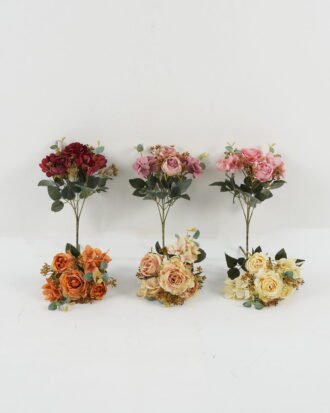 Artificial Flower 30cm Rose hush GS-31722003 Flowers Bush YeahFlower is one of Chinese leading OEM manufacturers and exporters , supplying the silk flowers, wholesale artificial trees