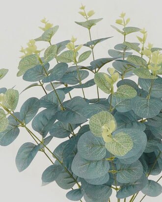 Artificial Flower 27*27*48cm 3D Print Eucalyptus *16 single stem GS-17722055 Flowers Bush YeahFlower is one of Chinese leading OEM manufacturers and exporters , supplying the silk flowers, wholesale artificial trees
