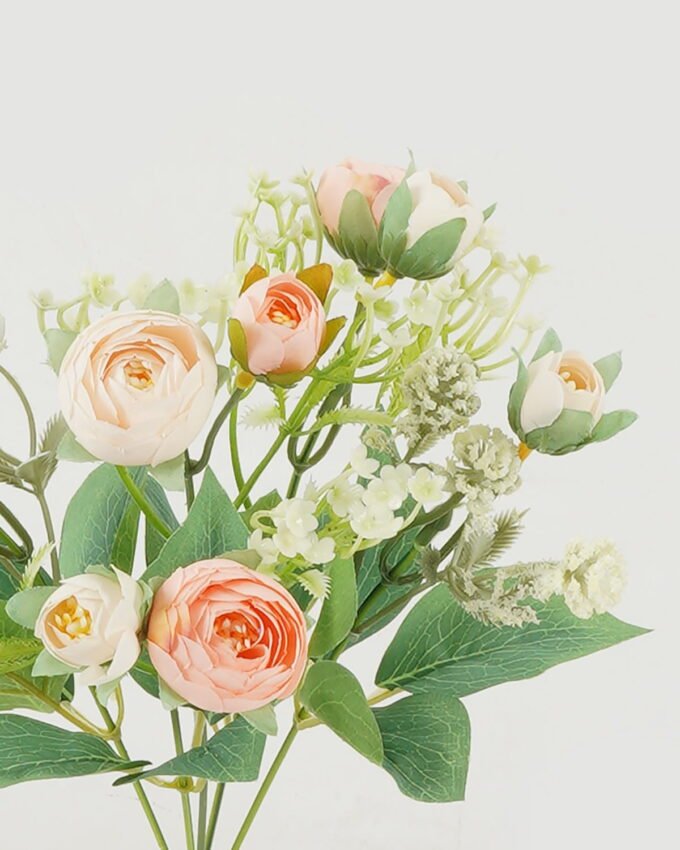 Artificial Flower 20*20*30cm  Camellia *5 bush GS-31722007-C1 Flowers Bush YeahFlower is one of Chinese leading OEM manufacturers and exporters , supplying the silk flowers, wholesale artificial trees