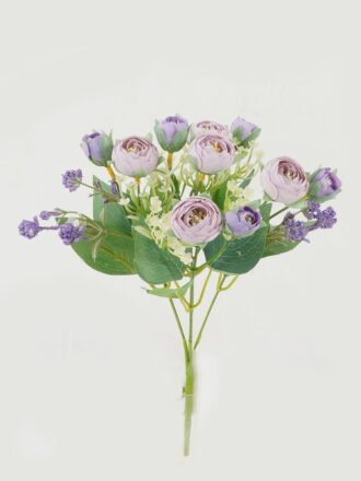 Artificial Flower 22*22*33cm Rose *7 bush GS-31722008-O1 Flowers Bush 3,000+ sqm showroom with thousands of artificial flowers, plants & trees ready for global sourcing.