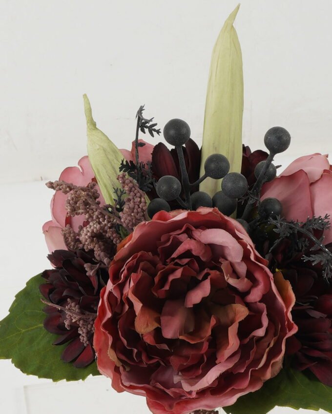 Artificial Flower Peony okra bush GS-27922216-P1_6 Artificial Flower 23*23*32cm Peony okra bush GS-27922216-P1 Bouquet YeahFlower is one of Chinese leading OEM manufacturers and exporters , supplying the silk flowers, wholesale artificial trees