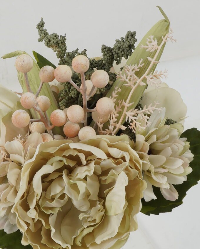 Artificial Flower Peony okra bush GS-27922216-W1_6 Artificial Flower 23*23*32cm Peony okra bush GS-27922216-W1 Bouquet YeahFlower is one of Chinese leading OEM manufacturers and exporters , supplying the silk flowers, wholesale artificial trees