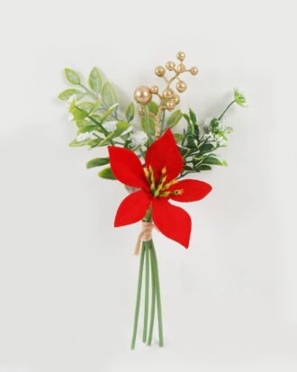 Artificial Flower 17*25cm  Poinsettia Bundle GS-52822030 Bouquet YeahFlower is one of Chinese leading OEM manufacturers and exporters , supplying the silk flowers, wholesale artificial trees