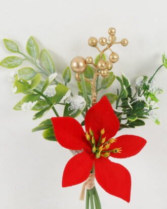 Artificial Flower 17*25cm  Poinsettia Bundle GS-52822030 Bouquet YeahFlower is one of Chinese leading OEM manufacturers and exporters , supplying the silk flowers, wholesale artificial trees