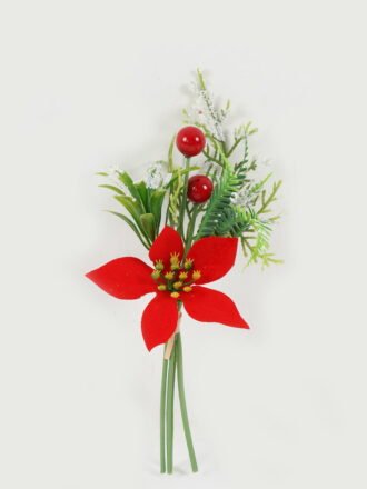 Artificial Flower 14*25cm  Poinsettia Bundle GS-52822034 Bouquet 3,000+ sqm showroom with thousands of artificial flowers, plants & trees ready for global sourcing.