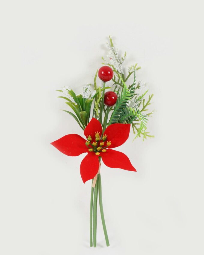 Artificial Flower 14*25cm  Poinsettia Bundle GS-52822033 Bouquet YeahFlower is one of Chinese leading OEM manufacturers and exporters , supplying the silk flowers, wholesale artificial trees