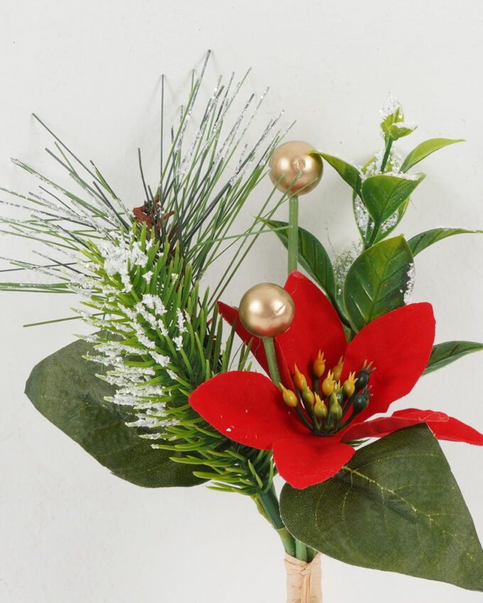 Artificial Flower 14*25cm  Poinsettia Bundle GS-52822034 Bouquet YeahFlower is one of Chinese leading OEM manufacturers and exporters , supplying the silk flowers, wholesale artificial trees