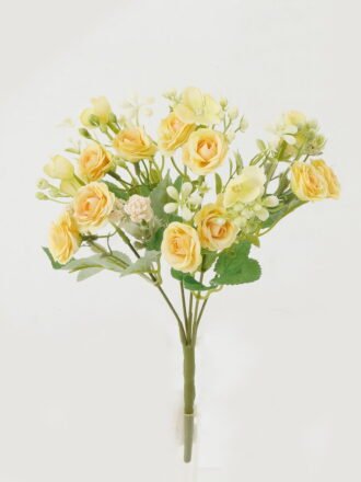 Artificial Flower 18*18*28cm Rose *5 bush GS-31722006-P1 Flowers Bush 3,000+ sqm showroom with thousands of artificial flowers, plants & trees ready for global sourcing.