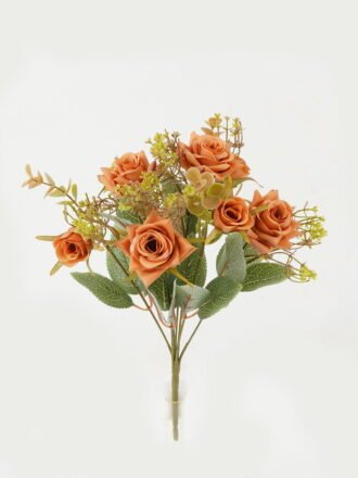Artificial Flower 22*22*33cm Rose *7 bush GS-31722008-P2 Flowers Bush 3,000+ sqm showroom with thousands of artificial flowers, plants & trees ready for global sourcing.