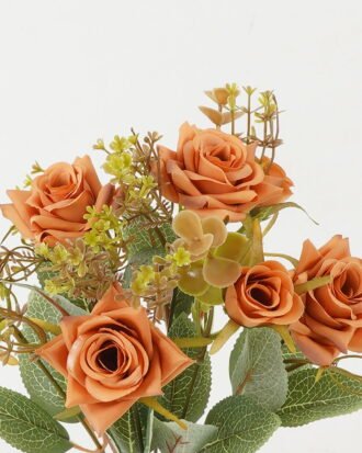 Artificial Flower 22*22*33cm Rose *7 bush GS-31722008-O1 Flowers Bush YeahFlower is one of Chinese leading OEM manufacturers and exporters , supplying the silk flowers, wholesale artificial trees