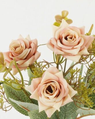 Artificial Flower 22*22*33cm Rose *7 bush GS-31722008-P2 Flowers Bush YeahFlower is one of Chinese leading OEM manufacturers and exporters , supplying the silk flowers, wholesale artificial trees