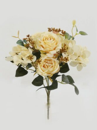 Artificial Flower 30cm Rose hush GS-31722003 Flowers Bush 3,000+ sqm showroom with thousands of artificial flowers, plants & trees ready for global sourcing.
