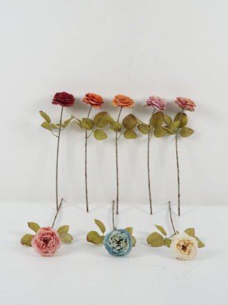 Artificial Flower 16*16*44cm Rose single stem GS-46322011-R1 Single Flowers 3,000+ sqm showroom with thousands of artificial flowers, plants & trees ready for global sourcing.