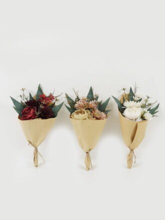 Dried Flowers 23*15*35cm Chrysanthemum Rose  *5 bouquet with PP wrapped GS-16822081-R1 Bouquet 3,000+ sqm showroom with thousands of artificial flowers, plants & trees ready for global sourcing.