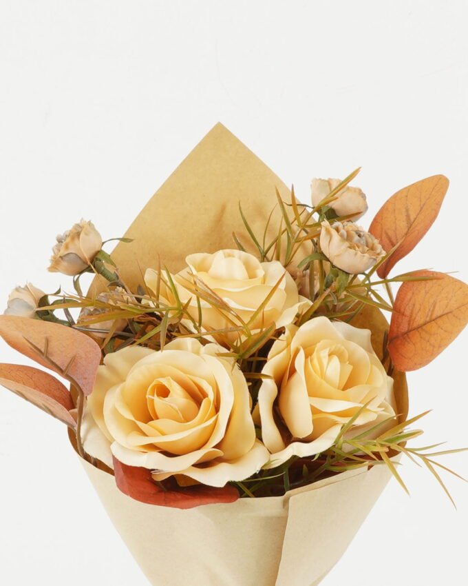 Dried Flowers 15*15*30cm Rose  *5 bouquet with PP wrapped GS-16822080-C1 Bouquet YeahFlower is one of Chinese leading OEM manufacturers and exporters , supplying the silk flowers, wholesale artificial trees