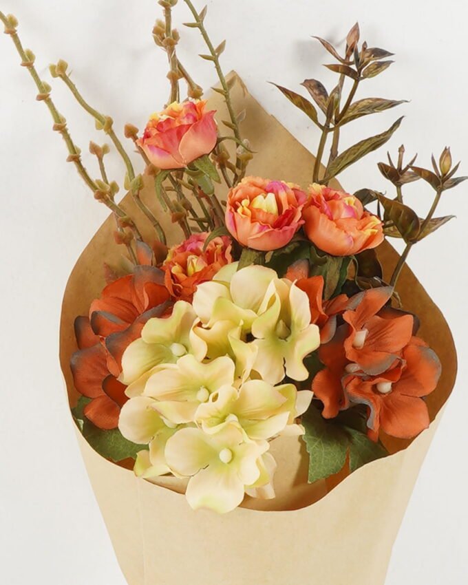 Dried Flowers 13*13*30cm Rose Hydrangea *4 bouquet with PP wrapped GS-16822079 Bouquet YeahFlower is one of Chinese leading OEM manufacturers and exporters , supplying the silk flowers, wholesale artificial trees