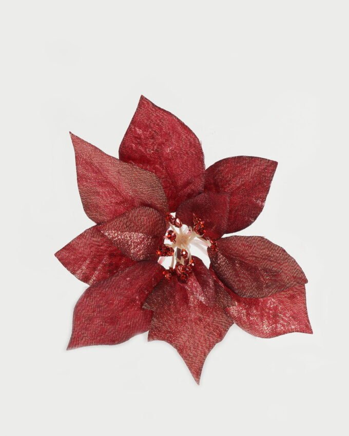 Artificial Flower 7*17cm Christmas flower single stem GS-16822102-R1 Christmas Item YeahFlower is one of Chinese leading OEM manufacturers and exporters , supplying the silk flowers, wholesale artificial trees