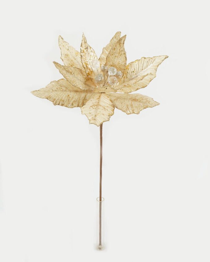 Artificial Flower 25*56cm Christmas flower  single stem GS-66622018CONTI Christmas Item YeahFlower is one of Chinese leading OEM manufacturers and exporters , supplying the silk flowers, wholesale artificial trees