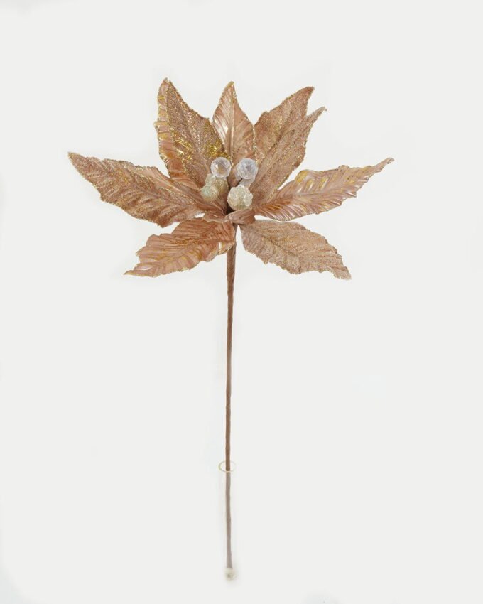 Artificial Flower 25*56cm Christmas flower  single stem GS-66622018CONTI Christmas Item YeahFlower is one of Chinese leading OEM manufacturers and exporters , supplying the silk flowers, wholesale artificial trees