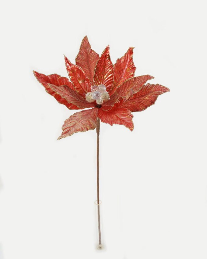 Artificial Flower 25*56cm Christmas flower  single stem GS-66622018CONTI Christmas Item YeahFlower is one of Chinese leading OEM manufacturers and exporters , supplying the silk flowers, wholesale artificial trees