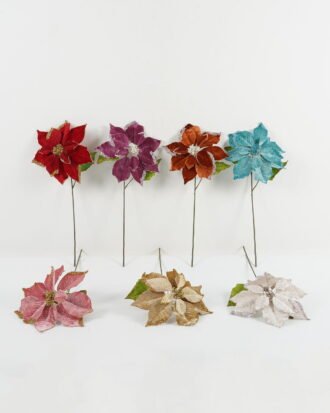 Artificial Flower 28*57cm Christmas flower  single stem GS-66622021 Christmas Item YeahFlower is one of Chinese leading OEM manufacturers and exporters , supplying the silk flowers, wholesale artificial trees