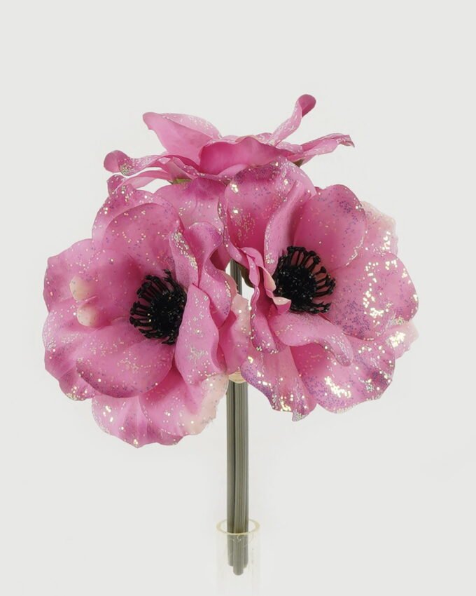 Artificial Flower Pasqueflower 3 bush GS-16822106_4 Artificial Flower 15*15*24cm Pasqueflower *3 bush GS-16822106 Bouquet YeahFlower is one of Chinese leading OEM manufacturers and exporters , supplying the silk flowers, wholesale artificial trees
