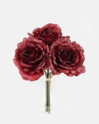Artificial Flower 14*14*24cm Rose *3 bush GS-16822105-R1 Bouquet YeahFlower is one of Chinese leading OEM manufacturers and exporters , supplying the silk flowers, wholesale artificial trees
