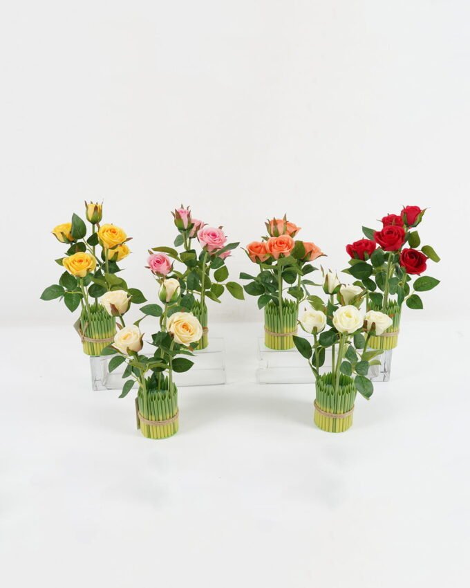 Artificial Plant 18*18*32cm rose *5 GS-69022009 Leaves&Sprays&Foliages YeahFlower is one of Chinese leading OEM manufacturers and exporters , supplying the silk flowers, wholesale artificial trees