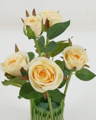 Artificial Plant 18*18*32cm rose *5 GS-69022009 Leaves&Sprays&Foliages YeahFlower is one of Chinese leading OEM manufacturers and exporters , supplying the silk flowers, wholesale artificial trees