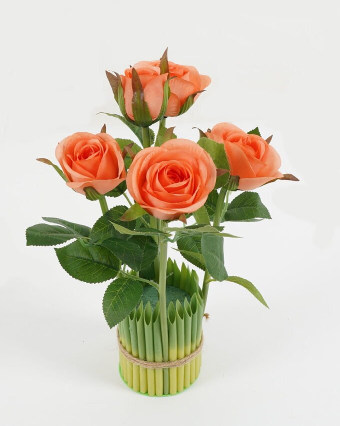 Artificial Plant 18*18*32cm rose *5 GS-69022009 Leaves&Sprays&Foliages YeahFlower is one of Chinese leading OEM manufacturers and exporters , supplying the silk flowers, wholesale artificial trees